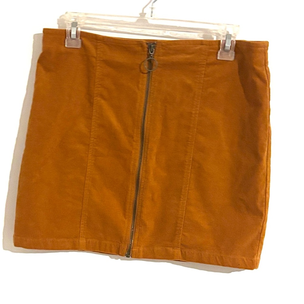 Forever 21 Size L Brownish Orange Twee Mini Skirt with Zipper *Bundle & Save‎